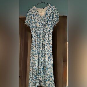 PrettyGarden Women's High Low Dress - Blue Floral